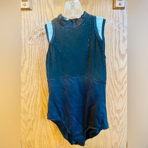 Black Lulli Dancewear Sleeveless Dance Leotard Girls 14